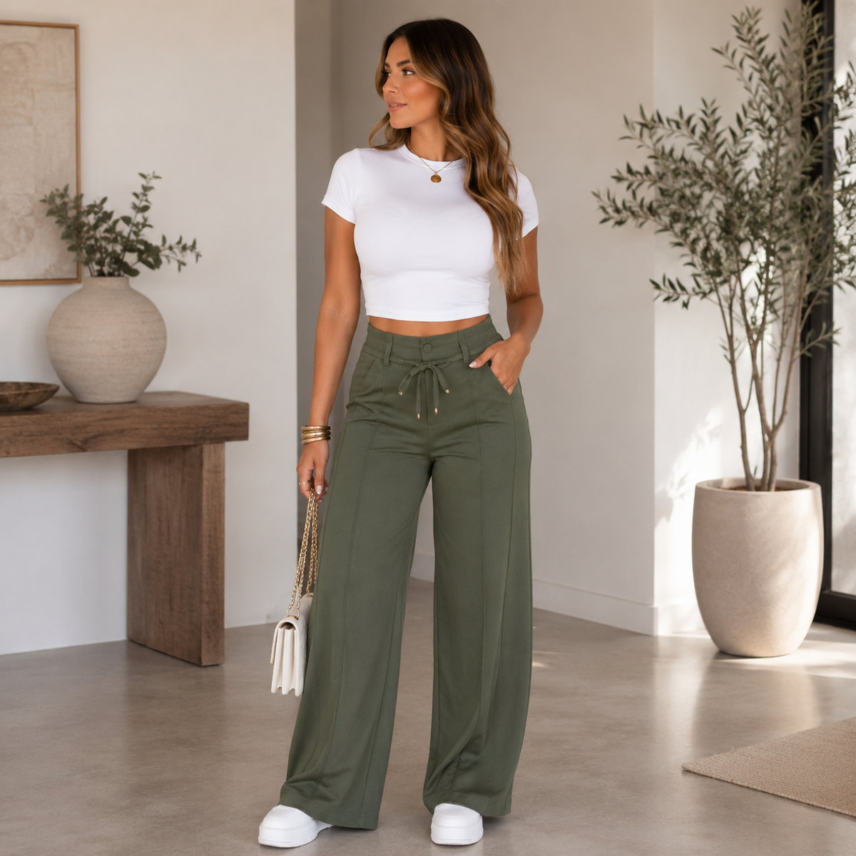 Calça Pantalona Julie em Malha de Seda Gelo e Poliéster
Calça Pantalona Julie
(Compre 1 e Leve 2) Calça Pantalona Julie em Malha de Seda Gelo e Poliéster
(Compre 1 e Leve 2) Calça Pantalona Julie