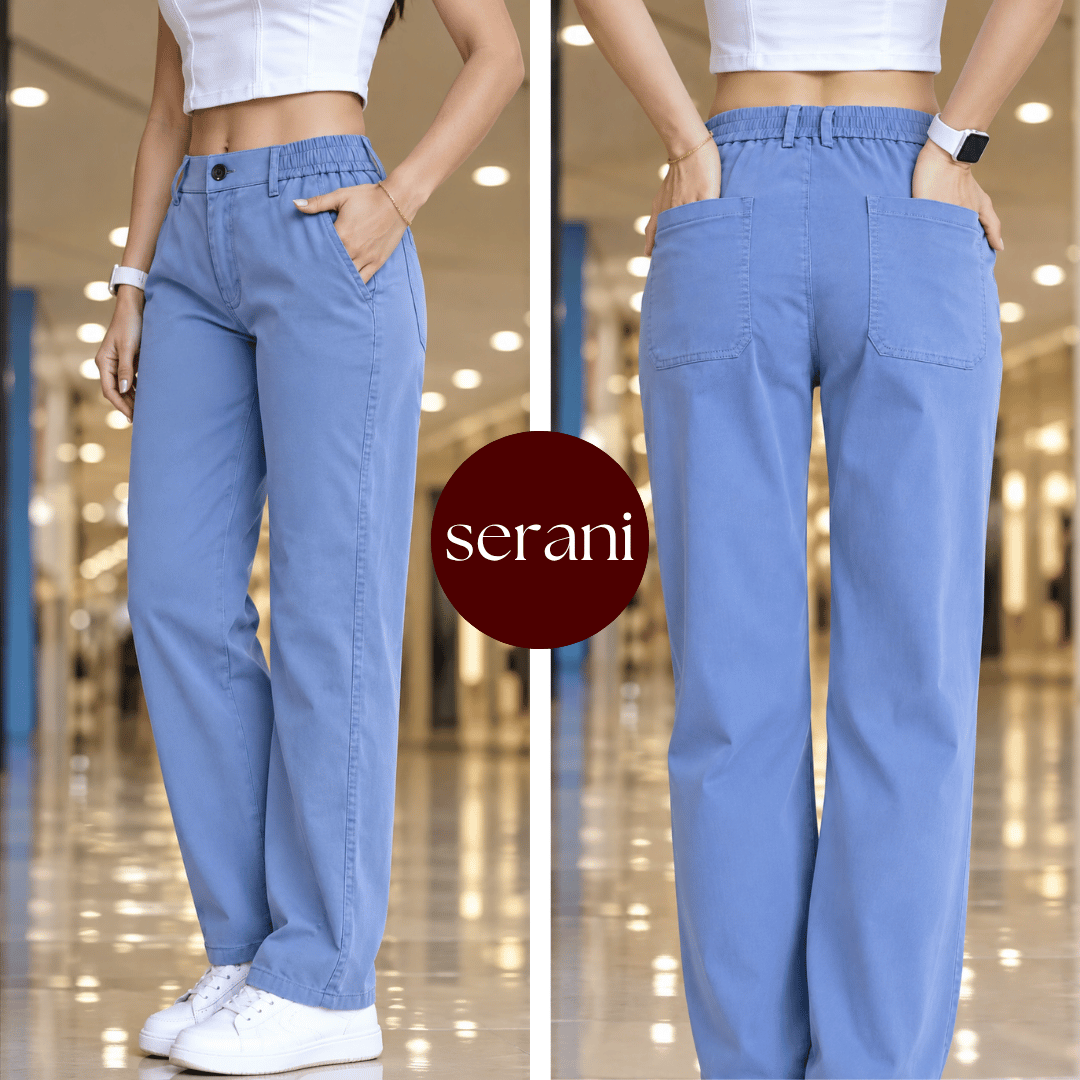 Kit 3 Calças Feminina Serani - Malha de Seda Gelo e Poliéster