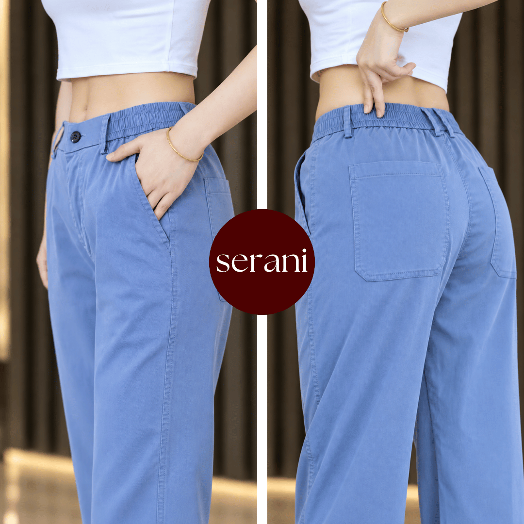 Kit 3 Calças Feminina Serani - Malha de Seda Gelo e Poliéster