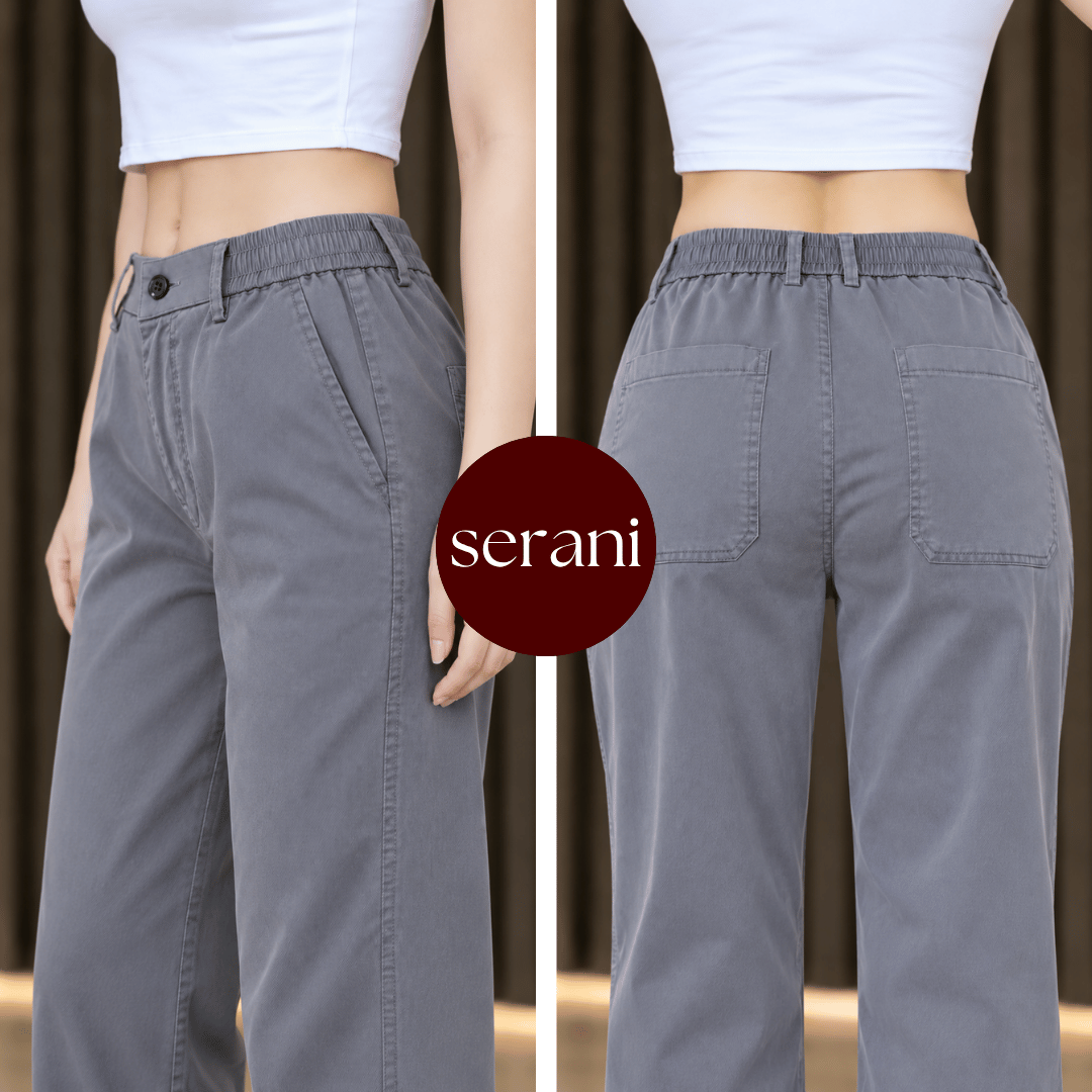 Kit 3 Calças Feminina Serani - Malha de Seda Gelo e Poliéster
