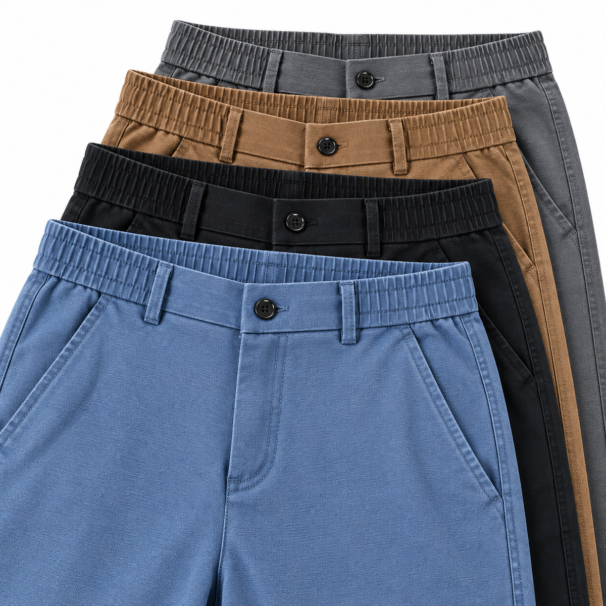 Kit 3 Calças Femininas Serena em Algodão e Seda Gelo